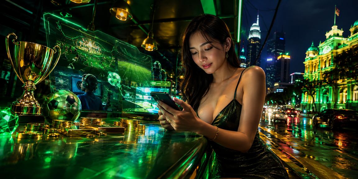Không khí esports sôi động về đêm tại TP.HCM với ánh đèn neon và màn hình cá cược trực tuyến